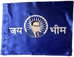 Anexa Baba Saheb JAI BHIM Blue flag Size 17X27 Inches (Small Size) Rectangle Outdoor Flag