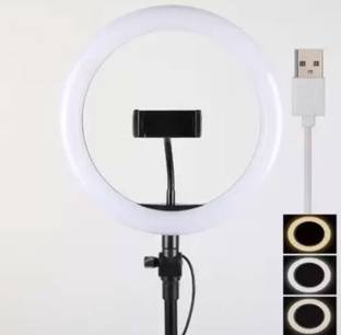Techpunch 10 Inch LED |Dimmble Lighting|Recording Phone Photo video shoot Ring Flash Flash