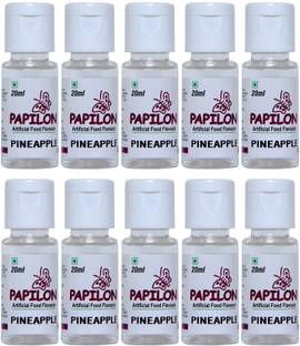 PAPILON PINEAPPLE CULINARY ESSENCE SET OF 10 BOTTLES, 20ML EACH. Pineapple Liquid Food Essence