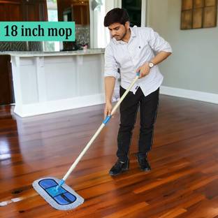 Inuvik Wet and Dry Floor Cleaning Mop |Home |Office |Hotel | Hospital(18 INCH Full Set) Wet & Dry Mop