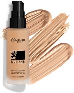 Million Colors Blend Me Bare Skin Waterproof Liquid Foundation for Oily & Dry Skin with SPF 20 Foundation