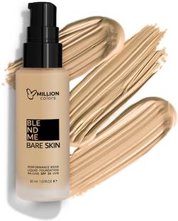 मिलियन कलर्स Blend Me Bare Skin Waterproof Liquid Foundation for Oily & Dry Skin with SPF 20 Foundation