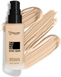 Million Colors Blend Me Bare Skin Waterproof Liquid Foundation for Oily & Dry Skin with SPF 20 Foundation