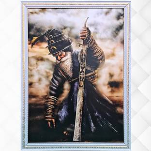 Singh Mart Billionaire Mart Baba deep singh Ji Sikh guru Shaeed(martyr) Acrylic 12 inch x 9 inch Painting