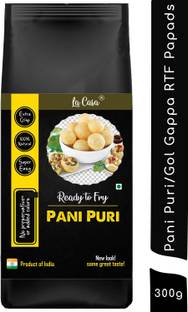 La Casa Dry Pani Puri | Ready to Fry Papads | Gol Gappas | 300 gms or 100-110 pieces Fryums