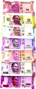 BBS DEAL Artificial Coupon Playing Currency/ churan Note Notes for Fun Paper (90 X 7 Notes) Fake currency Note Gag Toy