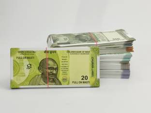 BBS DEAL Indian Rupees Duplicate Money Fake Currency Notes Dummy Rupee Bundle 20*6=120 note New Fake currency Note Gag Toy