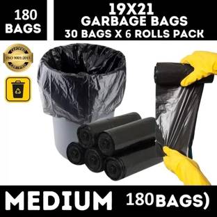 fadka garbage bags medium 19*21 black Medium 13-14 L L Garbage Bag  Pack Of 180