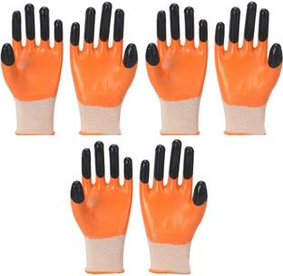 NARV Heavy Duty Nitrile Coated Work For Industrial Gardening Agricultural O_6 Dry Disposable Glove Set