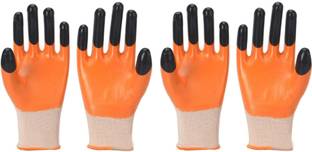 NARV Heavy Duty Nitrile Coated Work For Industrial Gardening Agricultural O_5 Dry Disposable Glove Set
