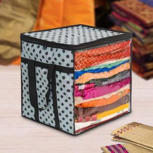 Ankit International Saree Cover Premium High-Quality Trendy Saree Cover Storage Bag For Wardrobe Organizer Garments Storage bags XXL-Big in size POLKA Printed saree cover Pack of 1