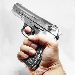 eGadget 608 Mouser Gun Shaped Red Torch Jet Flame Lighter | Heavy Weight ANd Metal Body Pocket Lighter