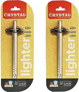 CRYSTAL Crystal gas lighter , 2 pcs. Packing Steel Gas Lighter