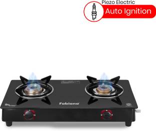 Fabiano 2 Burner Smart Auto Ignition ISI Certified, LPG To PNG Convertible Glass Automatic Gas Stove