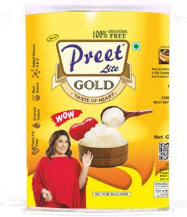 Preet Lite Gold 100% Vegan Multi Source 1 Litre Pack Blended Oil Tin