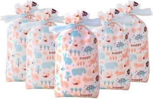 TREXEE 20 Pcs Return Gift Bags - Potli Bags, Return Gift Bags for Kids Birthday Happy Foil Gift Wrapper