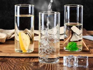 KAVYACRASH (Pack of 12) Stylish and Crystal Highball Glasses for Water, Juice and Cocktails Glass Set Water/Juice Glass