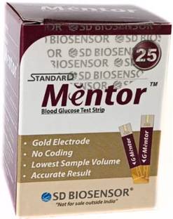 STANDARD Mentor Blood Glucose Test 25 Glucometer Strips