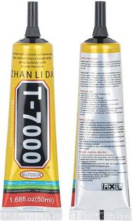 Fashion Crazz T7000 Black Adhesive Glue 50ML With Glass Cleaning Gel 100ML for Mobile Repair