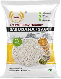VGBNP Natural sabudana for Fasting (Premium sago) Tapioca Granules, Sabudana- 500g Sago