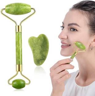 Anadaya Enterprise Smooth Facial Roller & Massager Natural Massage Jade Stone for Face Foot Massage