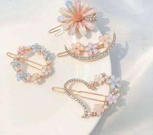 jai enterprises girl Set Metal Star BB Clip Side Clip Accessories 4 PCS Hair Pin