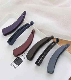 Alucia Matte Banana Hair Claw Clip Clutcher For Girls, Women 6PCS Banana Clip