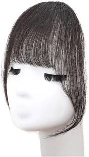 BEING BELLA 1 Pc Synthetic Hair Clip French Fake Fringe, Heat Resistant Hair Clip Braid Extension