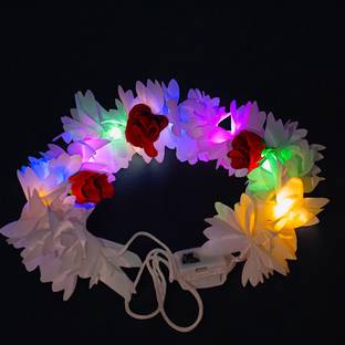 Sahajaha LED Light Gajra for Festivals and Parties - Pack of 1 Bun