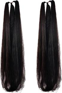 BELLA HARARO Thick Nylon False  Extension, 24 inch (Black) Pack of OF 2 Hair Extension