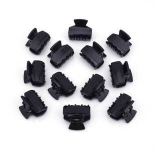 Sukkhi Amazing Black Butterfly Hair Clip Hair Accessories for Women and Girl (Pack of 12) (Size : S) Hair Claw
