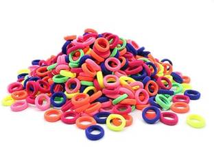 FRESHION STORE Multi Color Hair Holder Tie Soft Tiny Small Elastic Rubber Bands Rubber Band