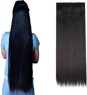 shiv sakti clip-in Synthetic Hair Extension Straight And Wigs Clip in Pack Of 1 Hair Accessory Set