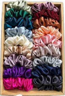 Gixer Luxury Satin Scrunchies Gift for Women and Girls Random colour Scrunchies Rubber Band