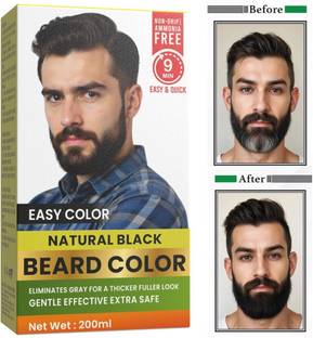 Mabilia Black Beard Color for Men Natural-Looking with Advanced Gray Coverage Technology , Black