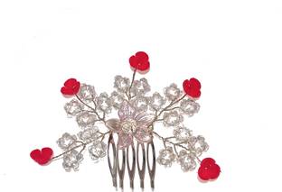 Shrungarika Fancy Stylish crystal hair comb clip Hair Clip