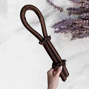 Maa shopping Silk curling ribbon, heatless hair curling set with2 Scrunchies, silk satin curler ribbon set, heatless curls(pack of 1) (brown) Hair Curler