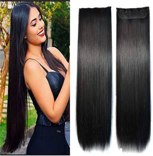 AHJ Best Straight Extension Natural Black Long Extension Accessories For Women/Girls Hair Extension