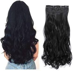LAMANSH  Extensions And Wigs Women's Natural Black Curly/Wavy  Extensions / Black  Extension Hair Extension