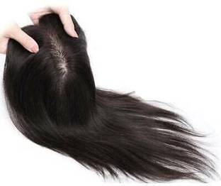 TRESS Elegant Women's Human  Topper, Lightweight Breathable,  Brown Hair Extension