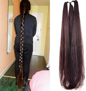 DELUXE HAIR Wavy Long Ponytail, Thick Fake Synthetic  Hair Extension