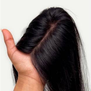 TRESS 3 Clip  Topper Front and Scalp Cover Up  extensions Black Hair Extension