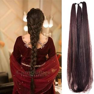 DELUXE HAIR Women & Girls Paranda Choti False Nakli  Wig Brown Hair Extension