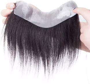 DreamExim Men's Frontal/ line piece/ for Covering Male Receding  Patch (Black) Hair Extension