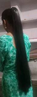 ALX Straight tie up Ribbon Wrap around Ponytail for girls woman silky177a Hair Claw