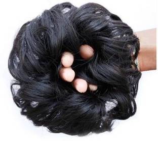 BLIUSHIA Synthetic Bun Extension And Wigs Artificial Juda For Women And Girls, 35 Gram, Natural Black Hair Extension