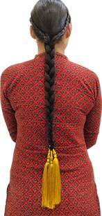 NEAAMA HAIR AND BEYOND GOLDEN PUNJABI PARANDA WITH TASSELS BRAID HAIR EXTENSION FOR FEMALES OF ALL AGES Hair Extension