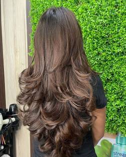 iFkart Long Brown Curly 5 Clip 24 inch Hair Extension