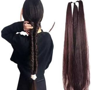 MEGARICH Artificial Fake Long Brown choti Extensions  for Women & Girls Hair Extension