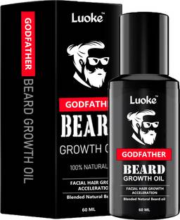 Luoke Godfather Beard and Moustache Oil | Non-Sticky, Light Beard Oil for Men Hair Oil
